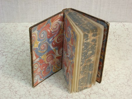 Book with marbled paper Paris 1784